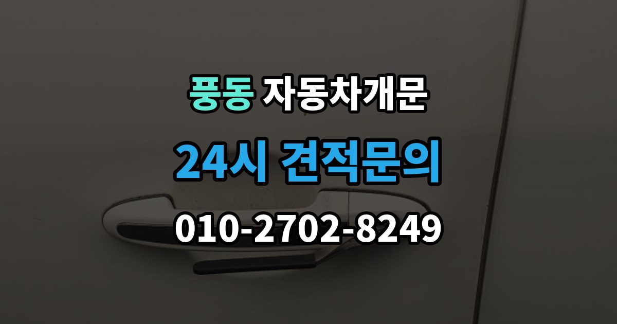 고양시 일산동구 풍동 차 문 잠겼을 때 출장 안내 - 빗길이나 눈길에서 잠겼을 때 대처