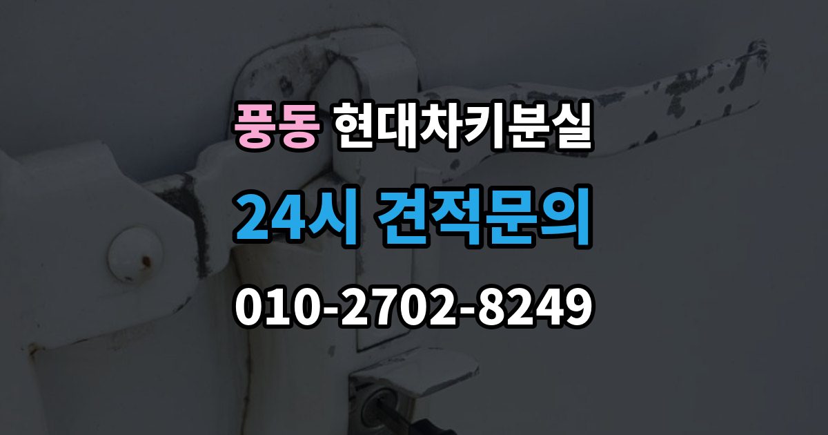 고양시 일산동구 풍동 현대 차키 분실 출장 안내 - 차 안에 두고 나온 경우와 실제 분실 구분법