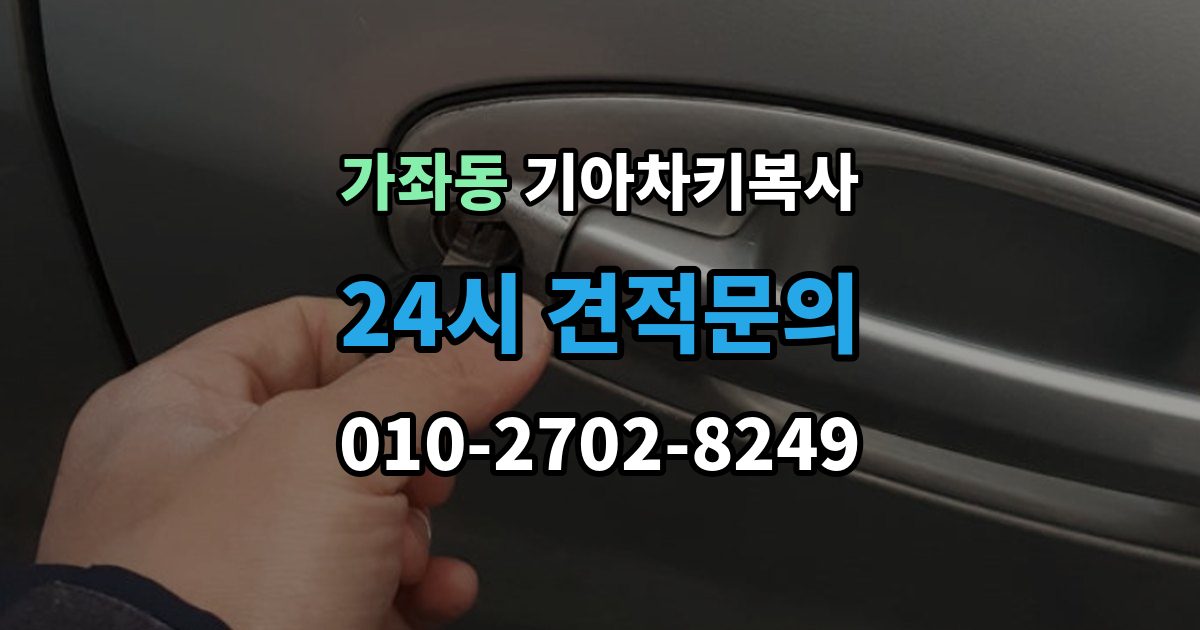 고양시 일산서구 가좌동 기아 차키 복사 키칩 등록이 필요한 대표 사례