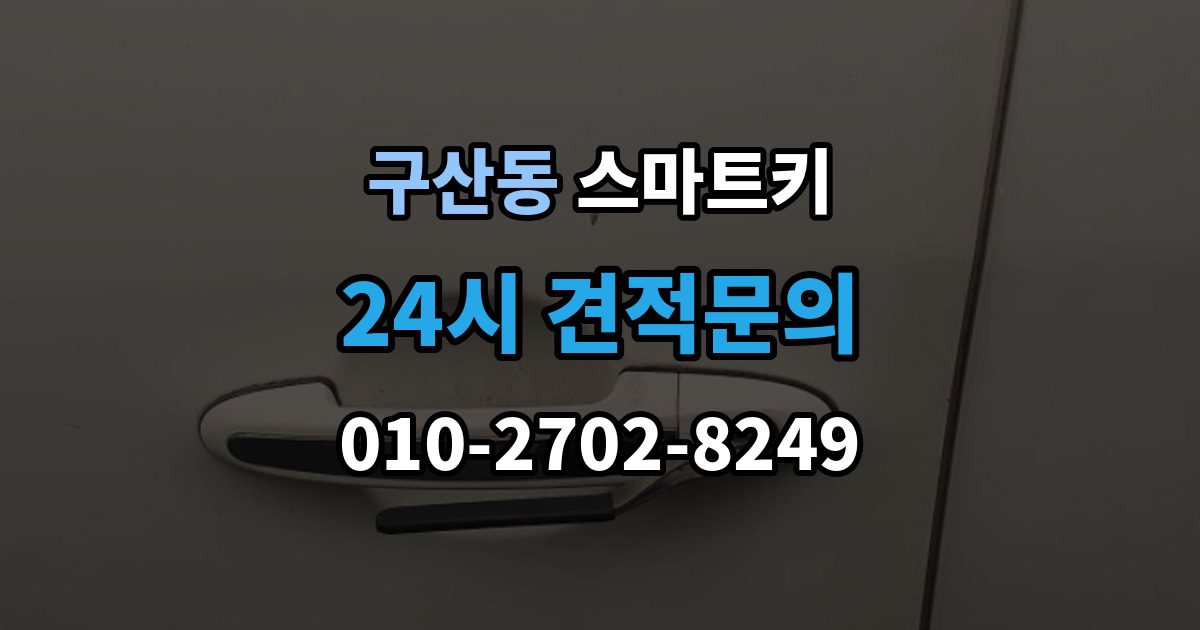 고양시 일산서구 구산동 스마트키 출장 안내 - 경고등 점등과 인식 오류가 같이 올 때