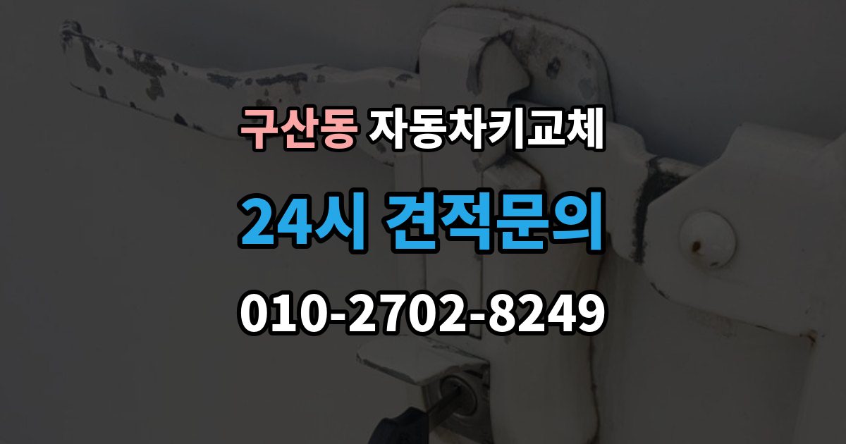 고양시 일산서구 구산동 자동차키 교체 출장 안내 - 새 키를 받을 때 확인할 사항