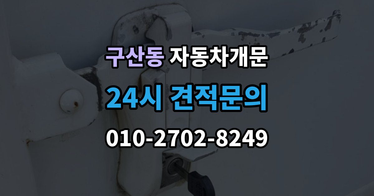 고양시 일산서구 구산동 차 문 잠겼을 때 출장 안내 - 차량 손상 없이 진행되는지 확인하는 기준