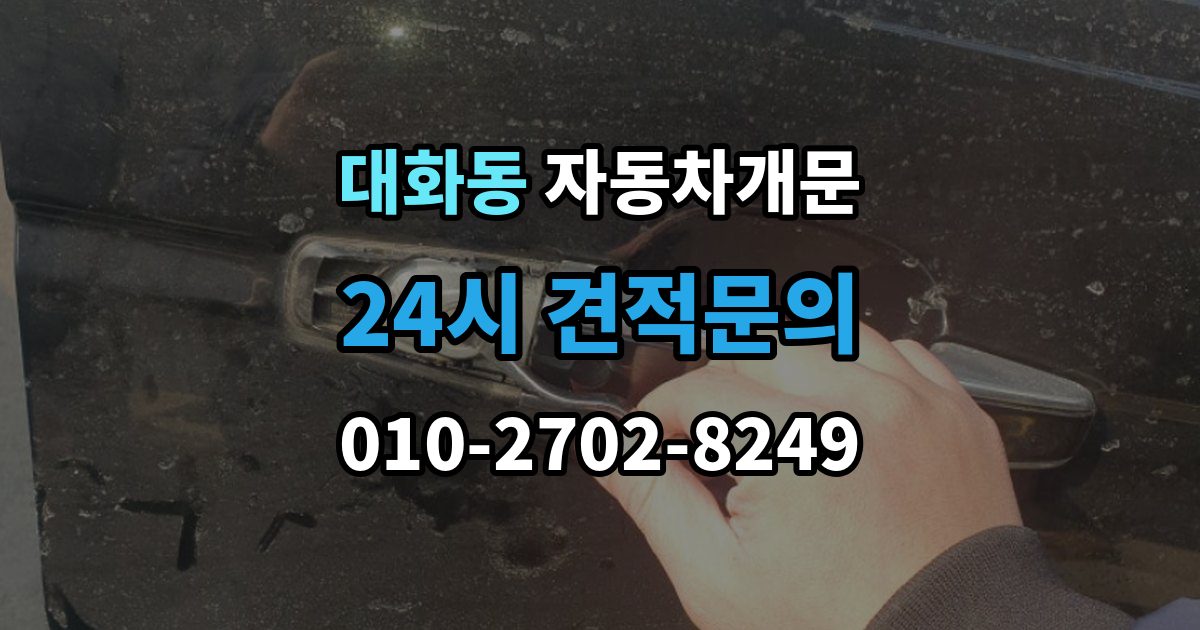 고양시 일산서구 대화동 자동차 문 잠김 장기 주차 중 발생했을 때 확인할 것