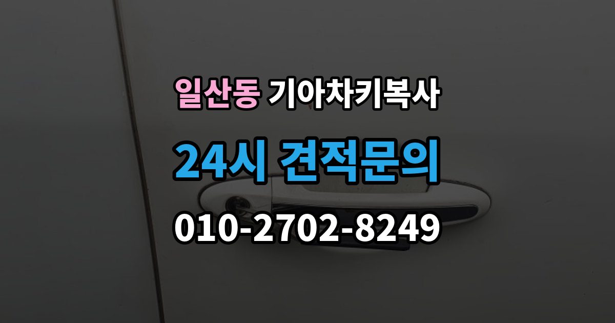 고양시 일산서구 일산동 기아 차키 복사 문은 열리지만 시동이 안 될 때 점검할 항목