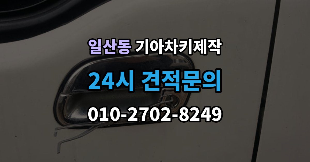 고양시 일산서구 일산동 기아 차키 제작 출장 안내 - 이모빌라이저 등록이 막히는 원인