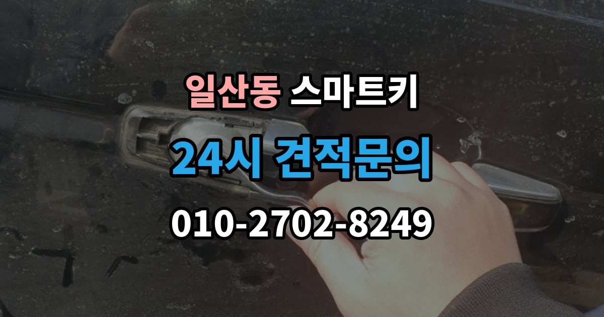 고양시 일산서구 일산동 스마트키 출장 안내 - 긴급 개문 전 알아둘 기본 절차