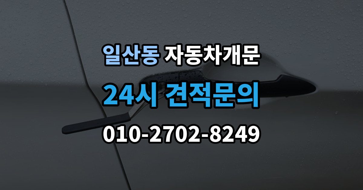 고양시 일산서구 일산동 자동차 문 잠김 출장 안내 - 여러 번 반복될 때 의심해야 할 원인