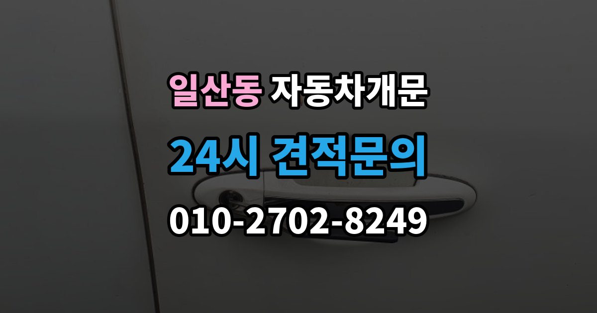 고양시 일산서구 일산동 차 문 잠겼을 때 출장 안내 - 리모컨 배터리 방전과 잠김을 구분하는 법