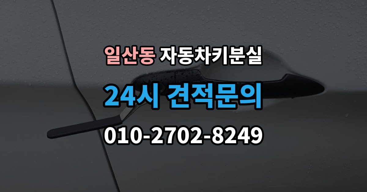고양시 일산서구 일산동 차 키 잃어버렸을 때 출장 안내 - 비용 부담을 줄이는 진행 순서
