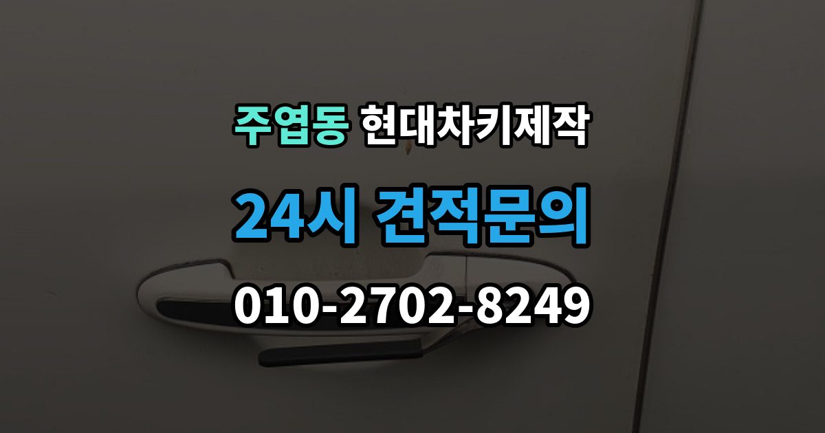 주엽동 현대 차키 제작 출장 안내 - 서류 준비가 필요한 상황 정리