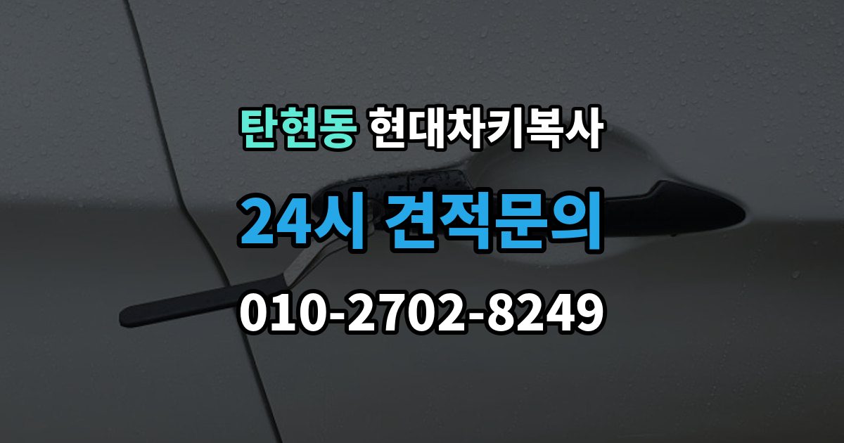 탄현동 현대 차키 복사 출장 안내 - 열쇠 모양이 같아도 작동이 다른 사례들