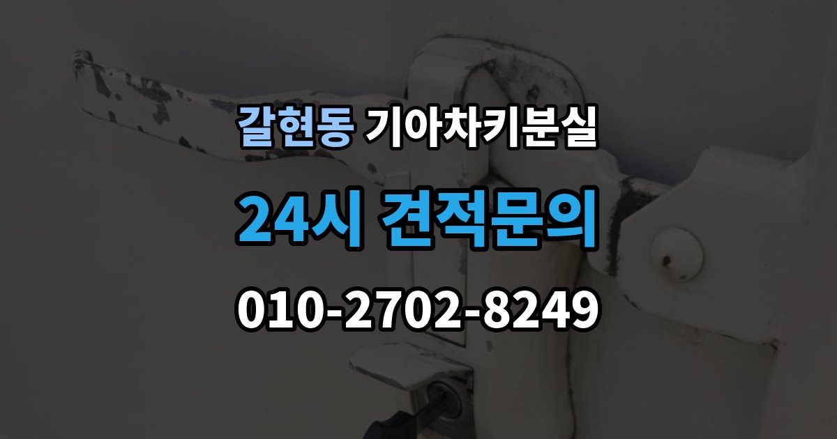 과천시 갈현동 기아 차키 분실 운행 중 경고가 뜨는 경우와 원인