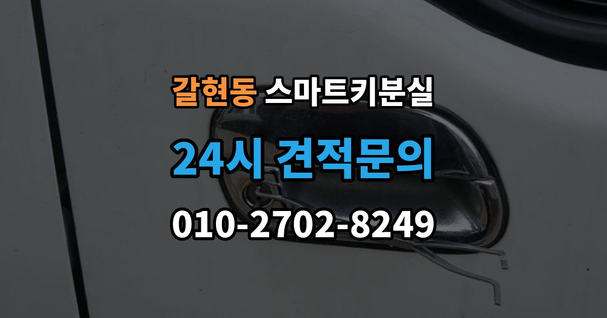 과천시 갈현동 스마트키 분실 이모빌라이저 연동 상태 확인하는 법
