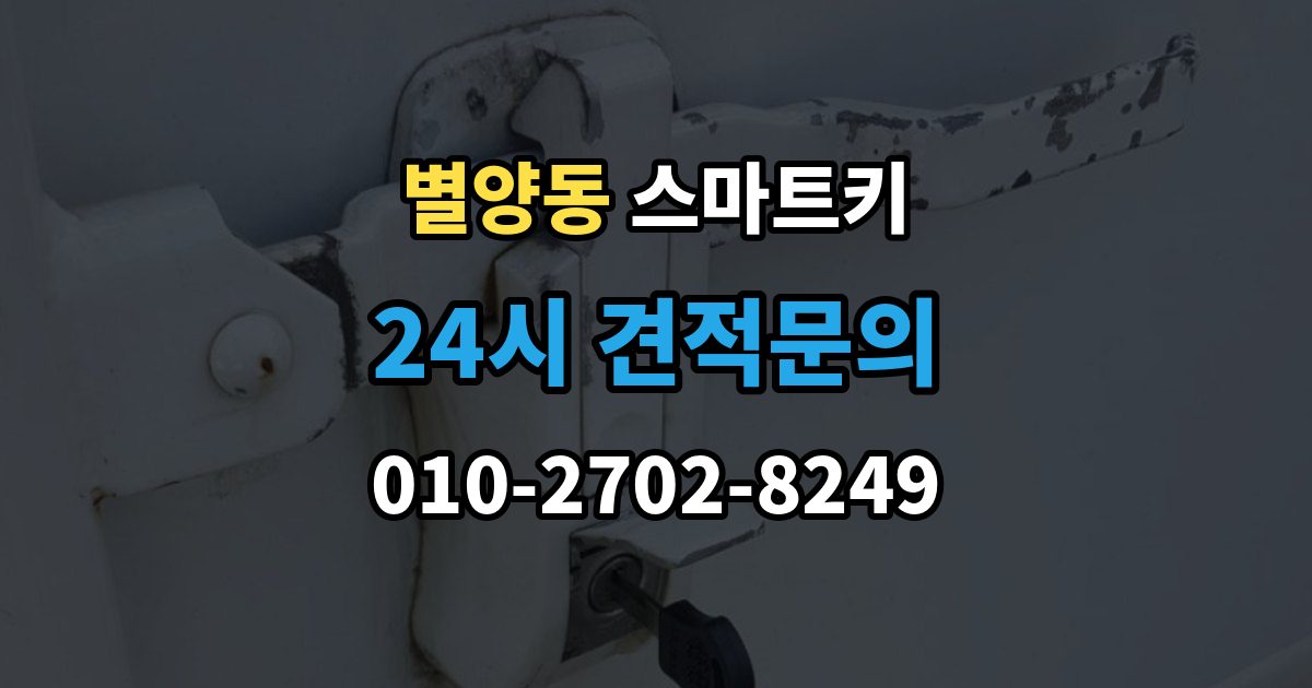 별양동 스마트키 출장 안내 - 분실했을 때 처리 순서와 유의점