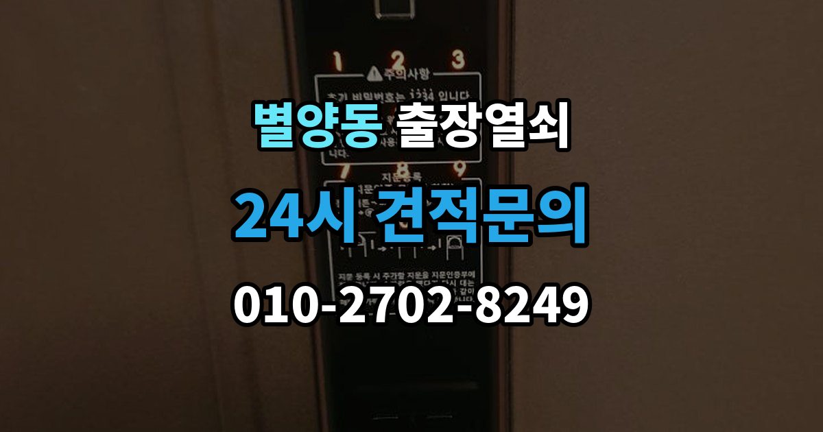별양동 출장 열쇠 출장 안내 - 차종별 문열림 방식이 다른 이유 정리