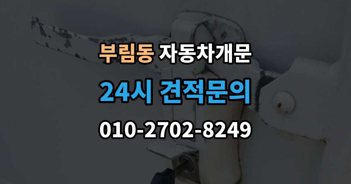 과천시 부림동 자동차 문 잠김 장기 주차 중 발생했을 때 확인할 것