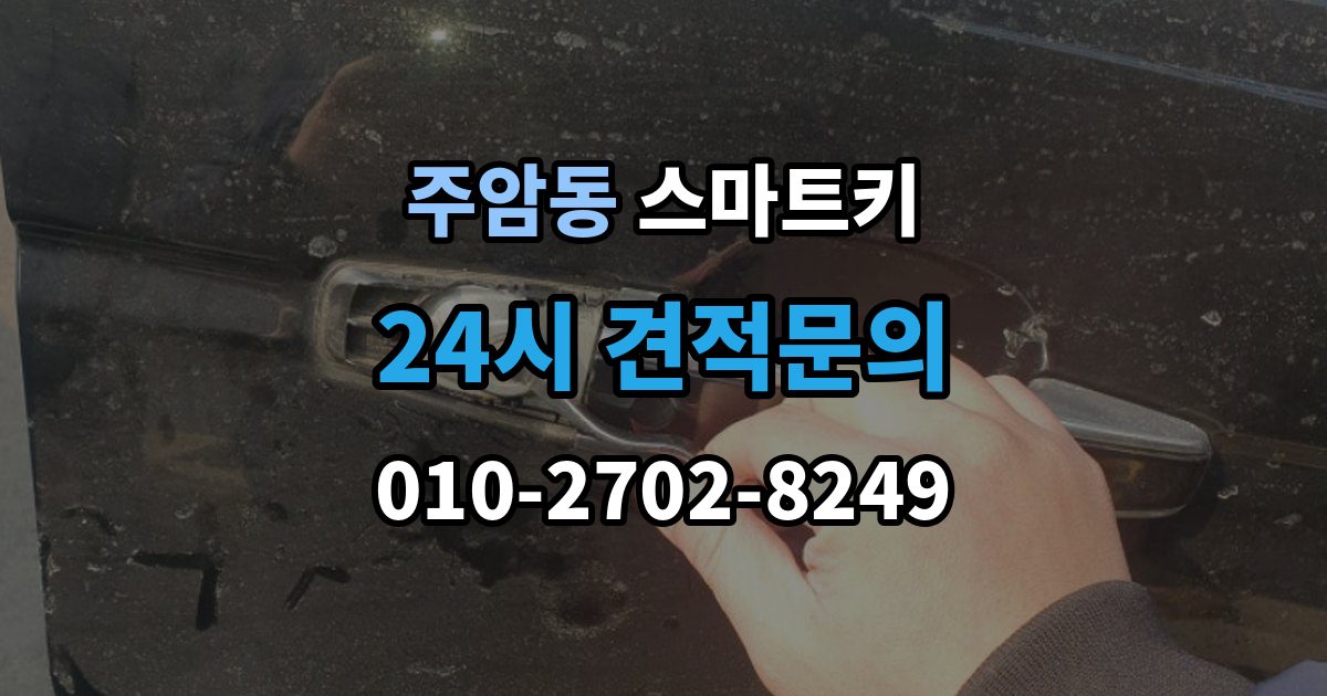 주암동 스마트키 분실 대비를 위해 미리 해둔 일