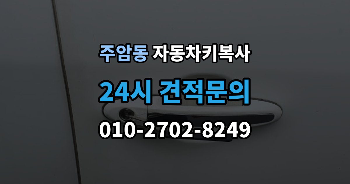주암동 자동차키 복사 칩이 들어간 키를 복제할 때 주의할 부분