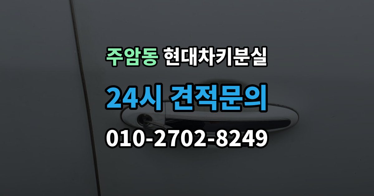 주암동 현대 차키 분실 차량별 키 개수와 보관 팁 정리