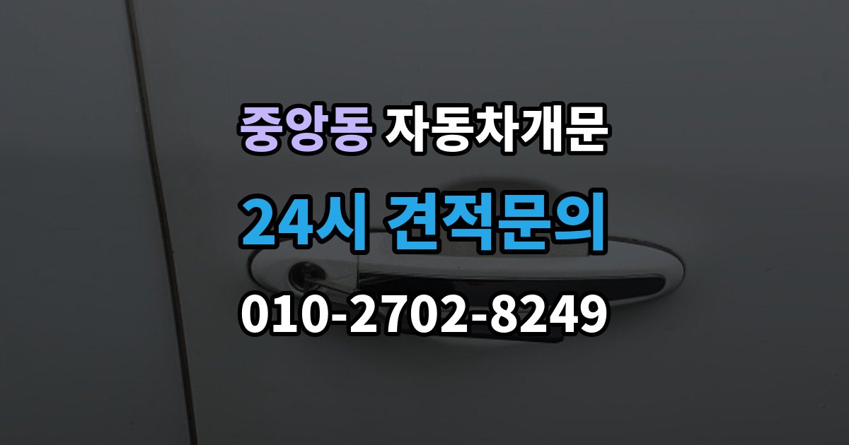 과천시 중앙동 자동차 문 잠김 여러 번 반복될 때 의심해야 할 원인