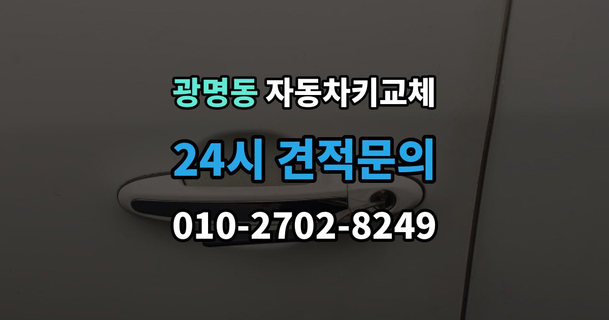 광명시 광명동 자동차키 교체 출장 안내 - 보험사와 업체에 물어볼 질문