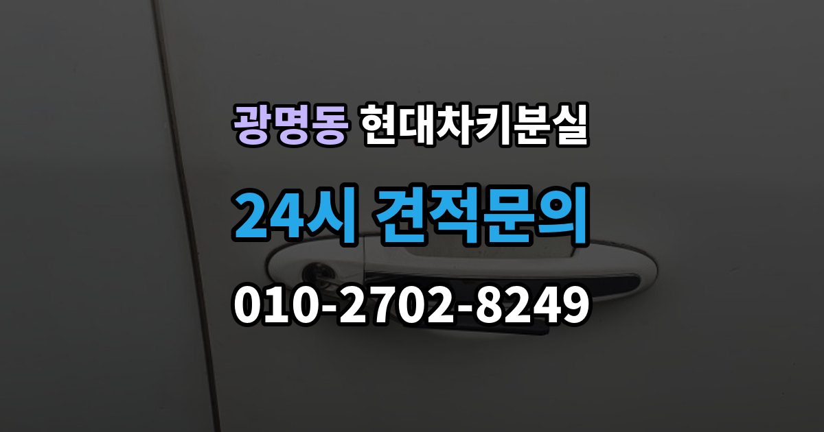 광명시 광명동 현대 차키 분실 스마트키 인식 거리가 갑자기 짧아진 원인