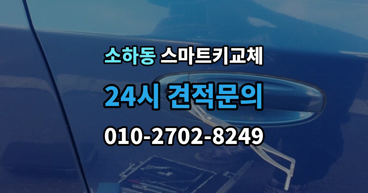 소하동 스마트키 교체 출장 안내 - 차종별 제작 방식이 다른 이유