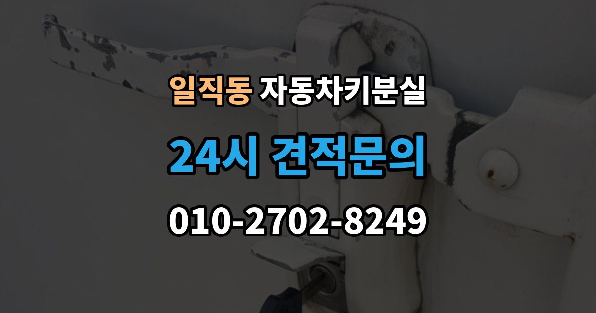 일직동 차 키 잃어버렸을 때 출장 안내 - 비용 부담을 줄이는 진행 순서