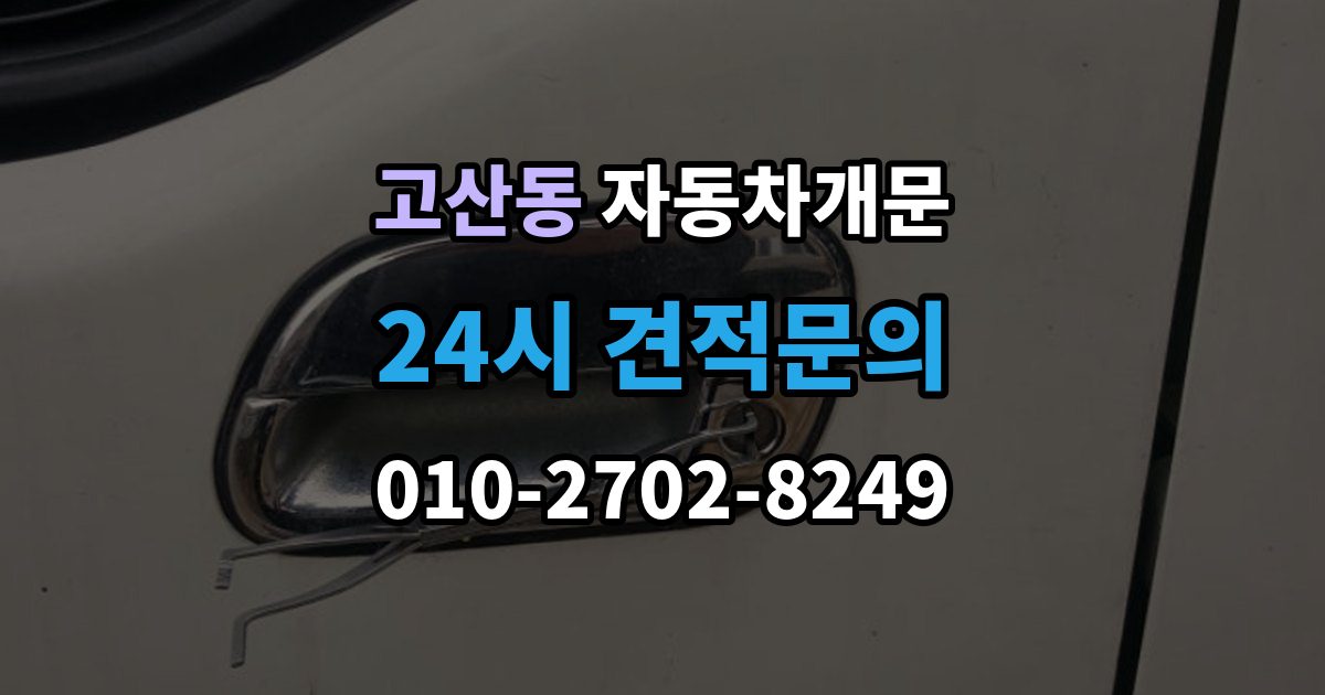 광주시 고산동 자동차 문 잠김 차량 내부에 사람이 있을 때 우선 조치