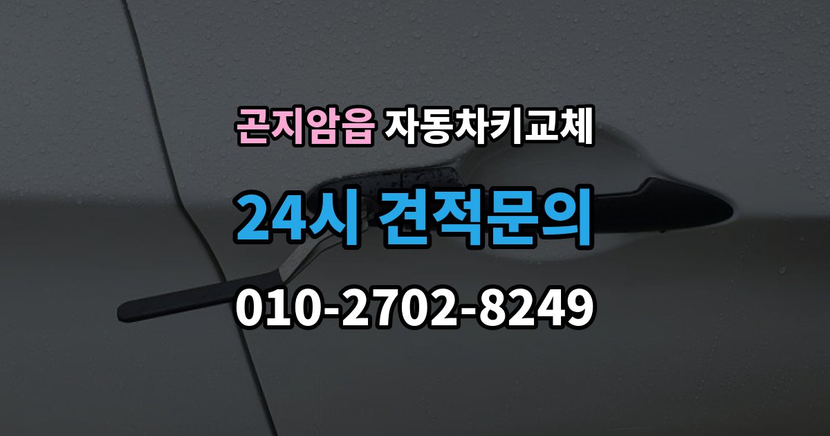 곤지암읍 자동차키 교체 출장 안내 - 열쇠집과 서비스센터 차이