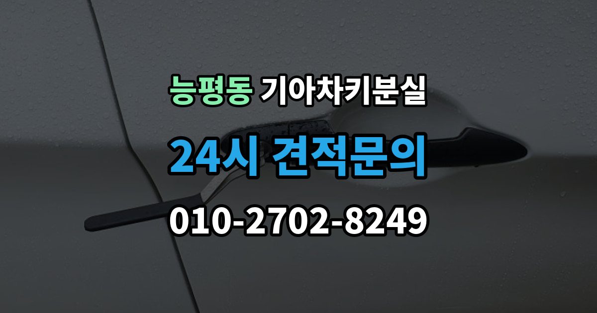 능평동 기아 차키 분실 차량을 옮겨야 할 때와 현장 대응 방법