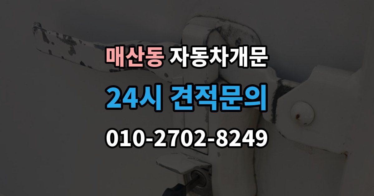 광주시 매산동 차 문 잠겼을 때 문은 열려도 시동이 안 걸릴 때 구분법
