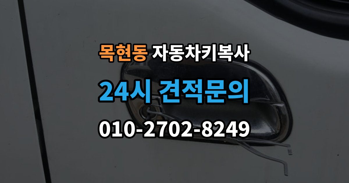 목현동 자동차키 복사 출장 안내 - 차량 잠금 해제용 키가 따로 필요한 경우