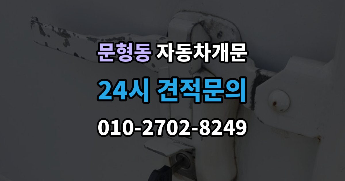 문형동 자동차 문 잠김 긴급출동 서비스와 비교했을 때 차이
