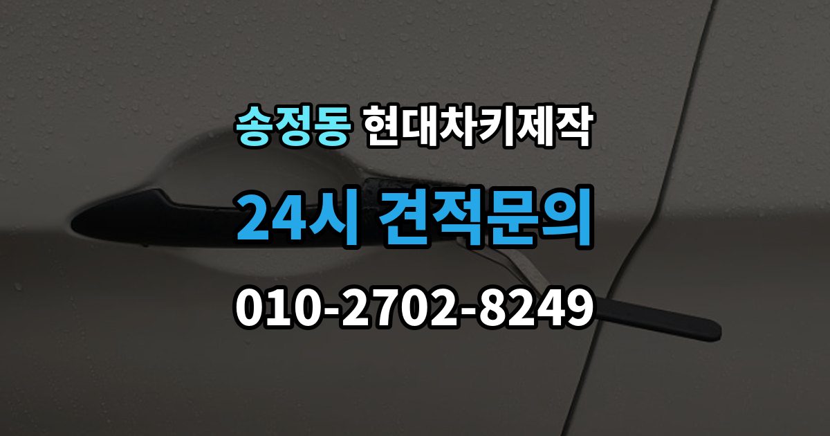 광주시 송정동 현대 차키 제작 키 케이스 파손 시 하우징 복원 가능 범위