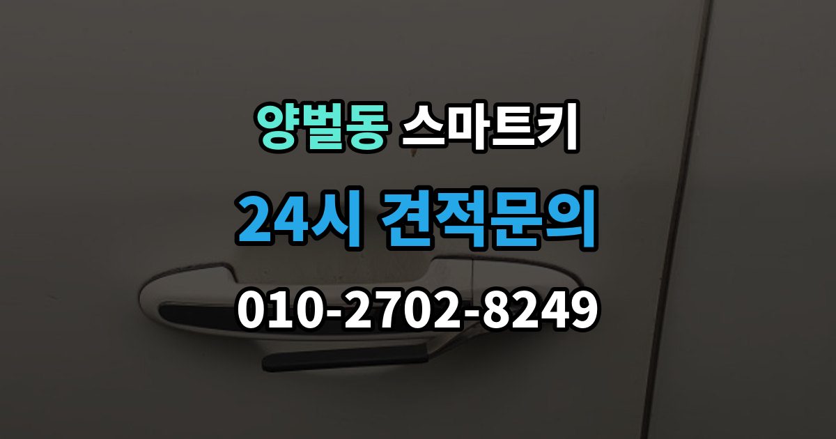 양벌동 스마트키 버튼 반응이 느릴 때 점검 항목