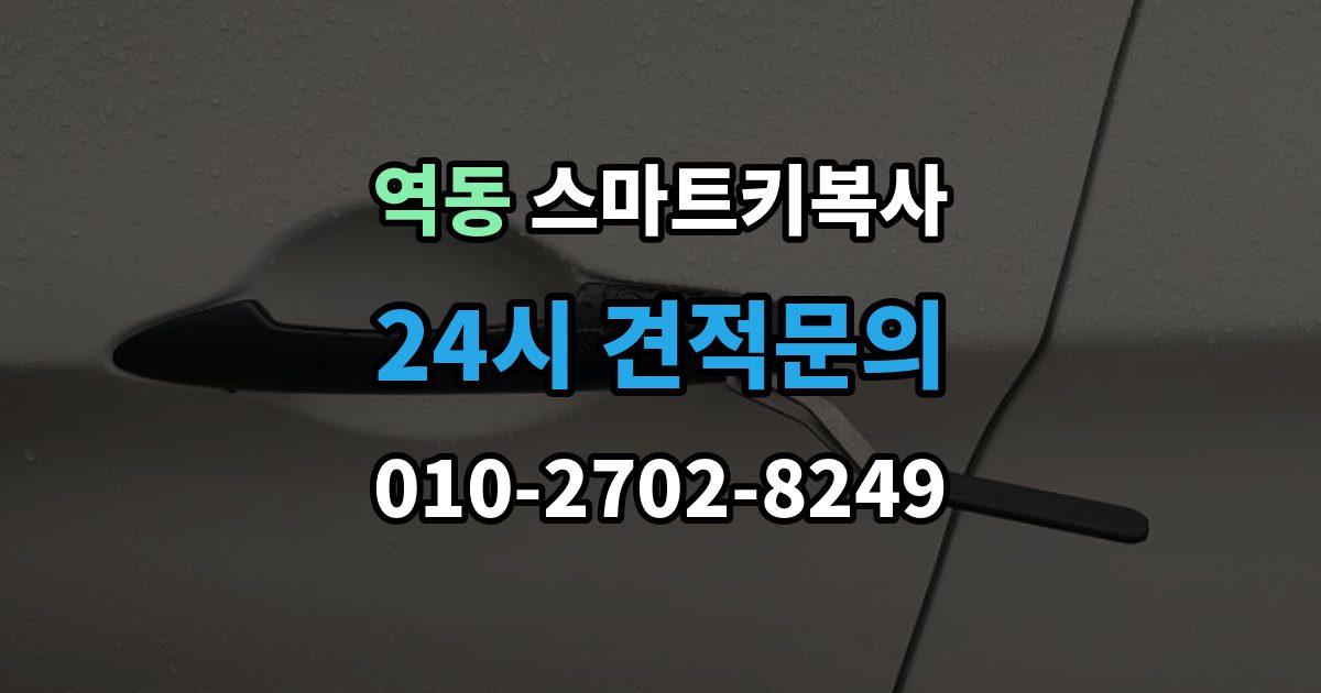 역동 스마트키 복사 추가키 제작 전 필요한 차량 정보 정리