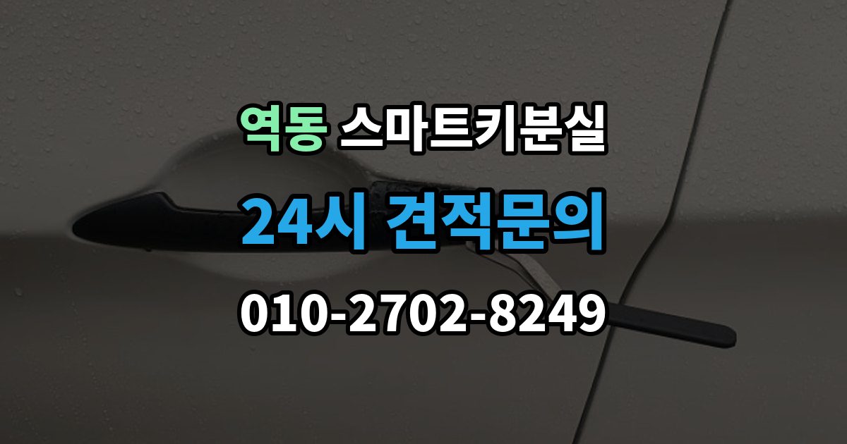 역동 스마트키 분실 새 키 제작 전 등록 정보 점검이 중요한 이유