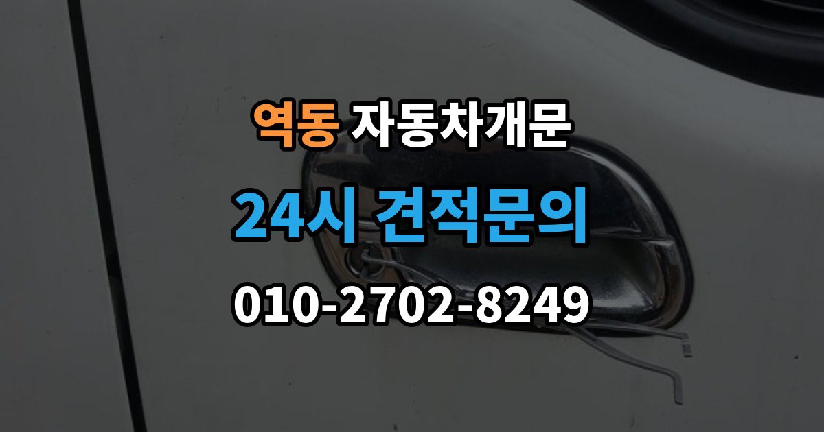 역동 자동차 문 잠김 차량 내부에 사람이 있을 때 우선 조치