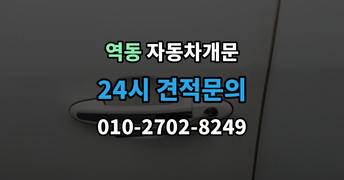역동 차 문 잠겼을 때 출장 안내 - 아이나 반려동물이 안에 있을 때 우선순위