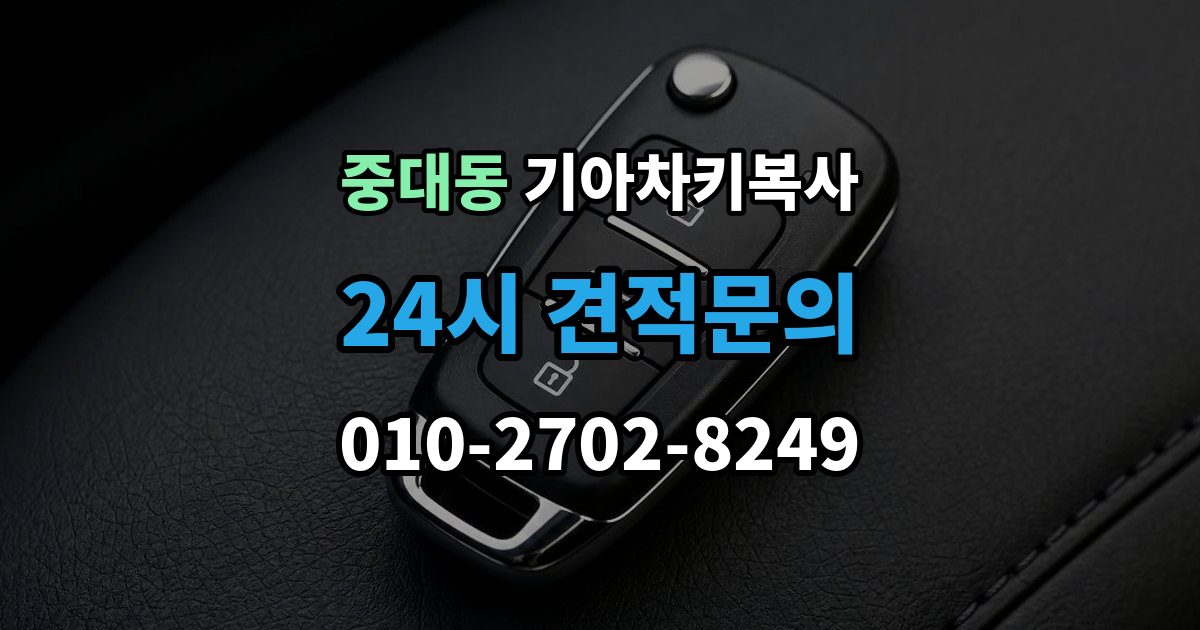 광주시 중대동 기아 차키 복사 출장 안내 - 차문만 열리는 키와 시동키 구분하는 법