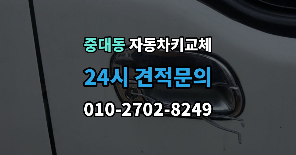 광주시 중대동 자동차키 교체 출장 안내 - 새 키를 받을 때 확인할 사항