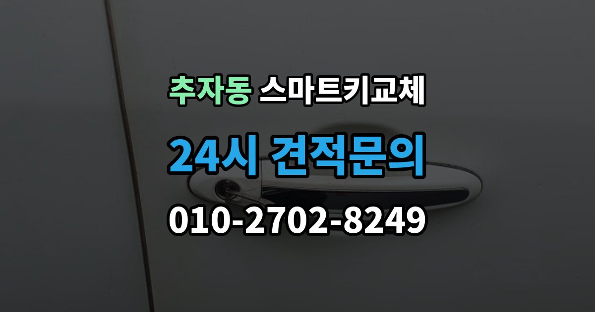 추자동 스마트키 교체 상태에서 안전하게 문 잠김을 푸는 기준