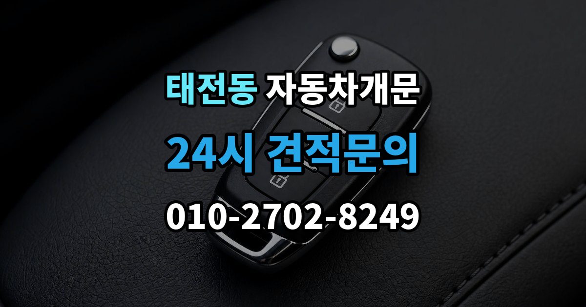 광주시 태전동 차 문 잠겼을 때 출장 안내 - 차량 손상 없이 진행되는지 확인하는 기준