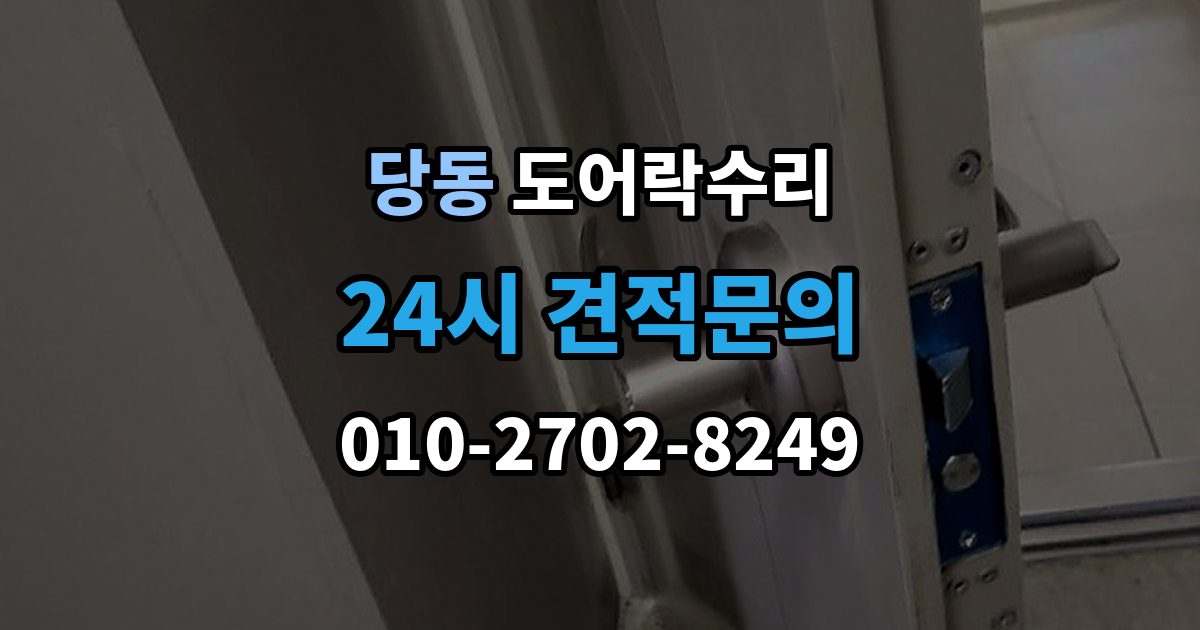 군포시 당동 도어락 수리 출장 안내 - 잠금 상태 표시가 불안정할 때 보는 항목