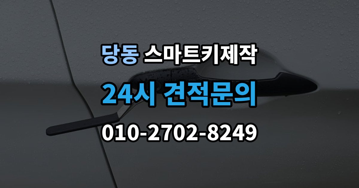 군포시 당동 스마트키 제작 출장 안내 - 보안 신호 이상을 진단하는 방법