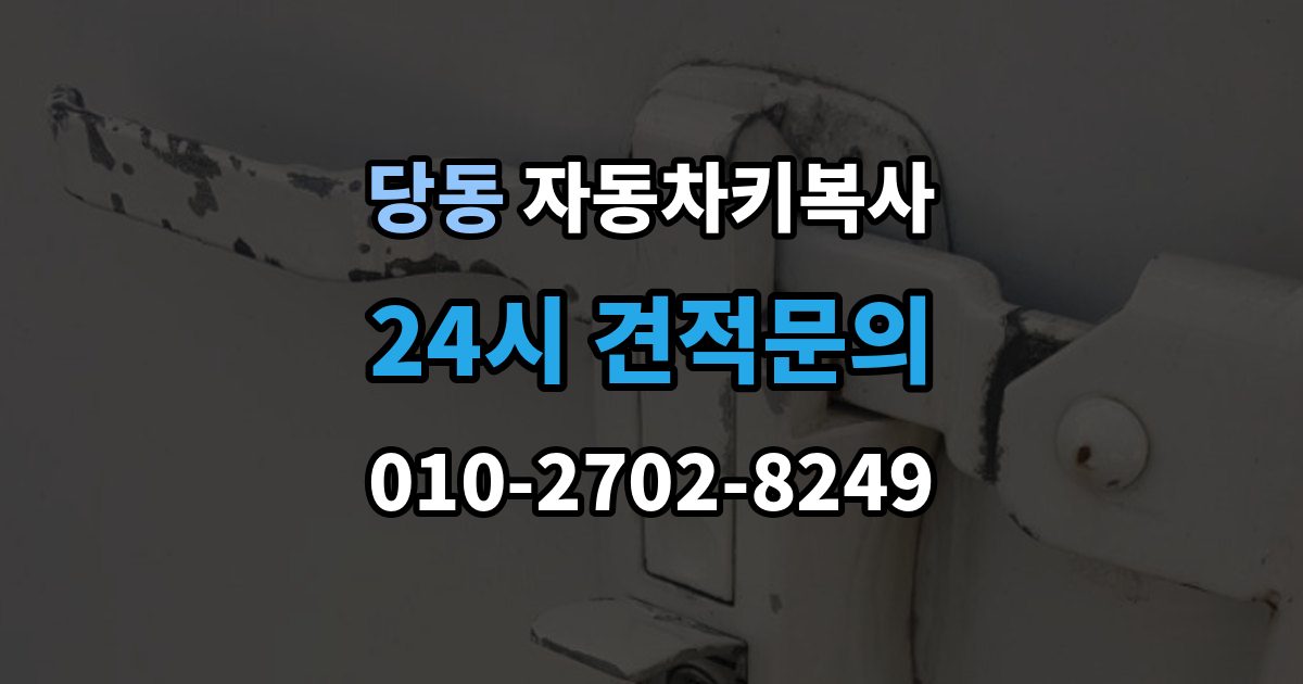 군포시 당동 자동차키 복사 출장 안내 - 분실 전에 예비키 제작 시 확인할 사항