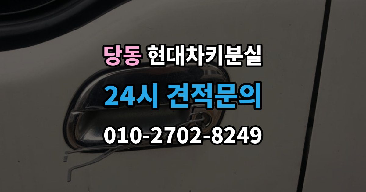 군포시 당동 현대 차키 분실 차량별 키 개수와 보관 팁 정리