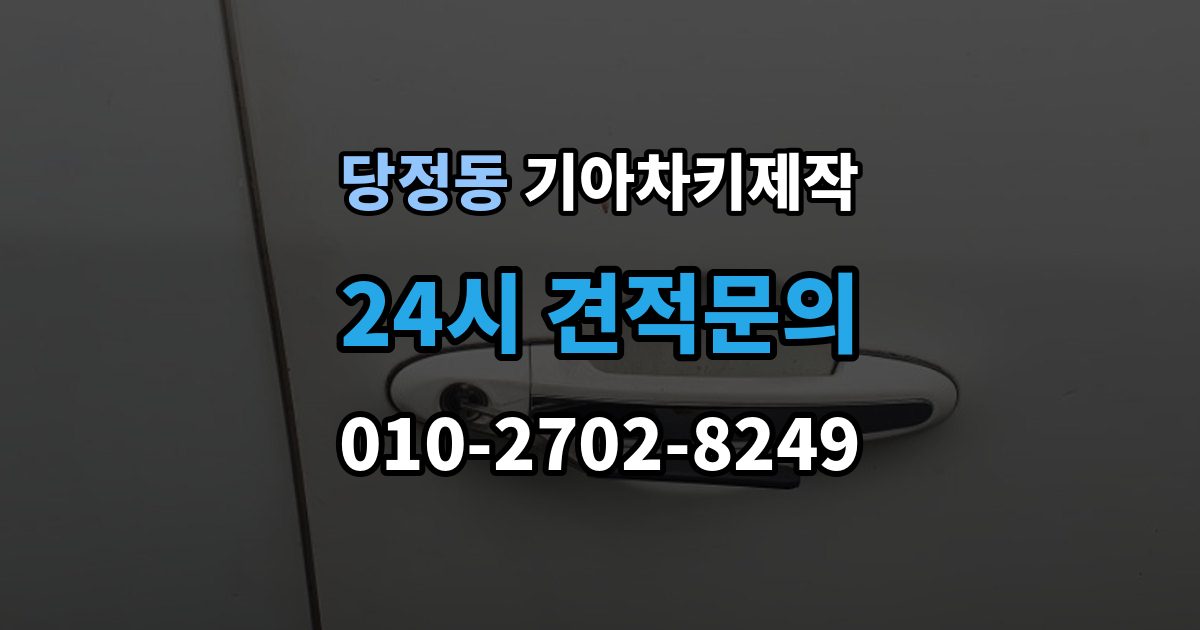 군포시 당정동 기아 차키 제작 키 번호가 필요한 상황과 확인법