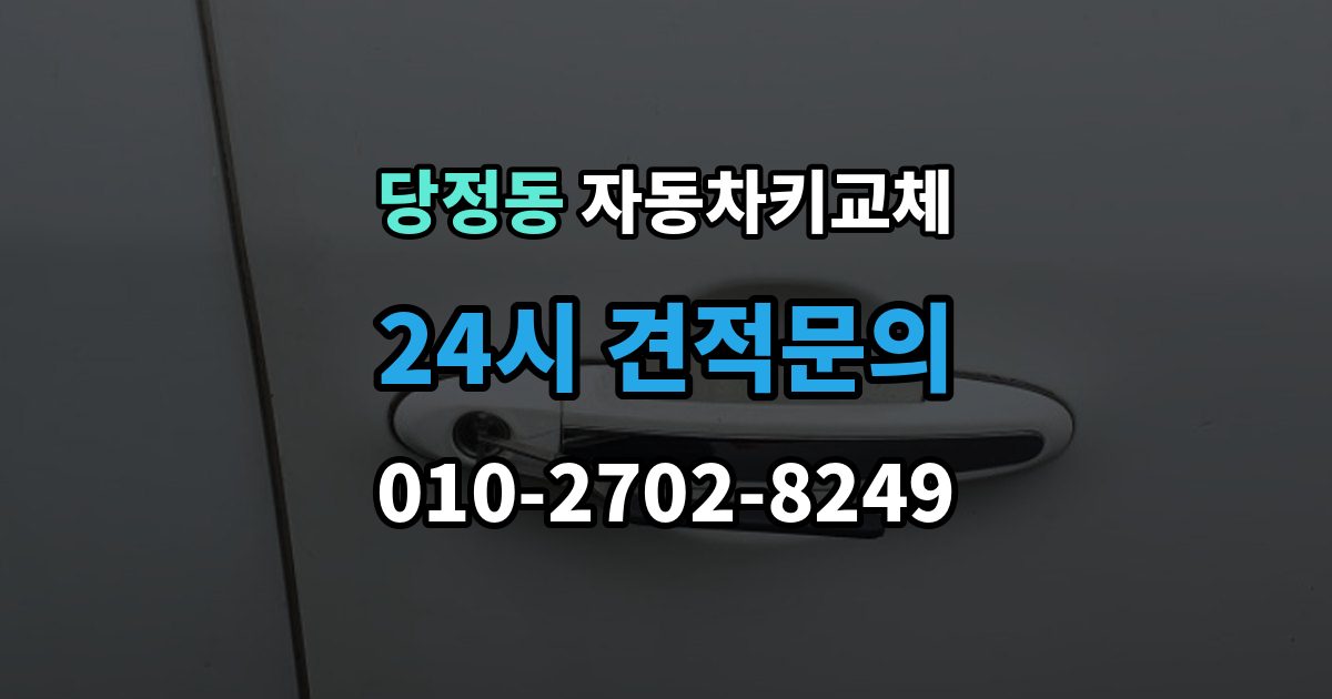 군포시 당정동 자동차키 교체 출장 안내 - 기록해두면 좋은 차량 정보